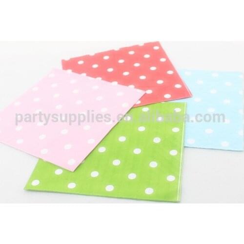 Free shipping 400pcs Colorful Party Paper Napkin 100% Pure Wood Pulp Napkin for Wedding Party 33*33cm 18 Colors to choose