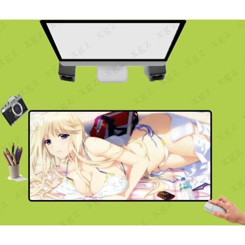 XGZ Large Gaming Anime Mouse Pad Cute Girl Mouse Pad XL Grande Personalized Rubber Laptop Desk Keyboard Pad Size Can Be Selected