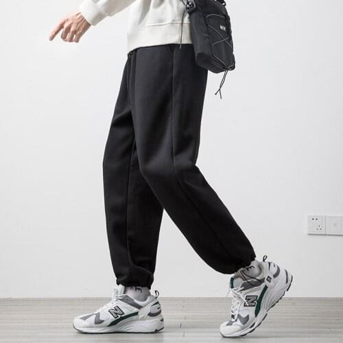 New Mens Casual Harem Pants Woman Fashion Solid Color 2021 Oversize Trousers Male Warm Korean Streetwear Jogger Sweatpants