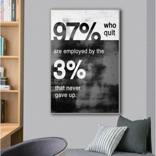 Black White Letters Motivational Quotes Art Posters and Prints on Canvas Painting Wall Art Picture for Living Room Office Decor