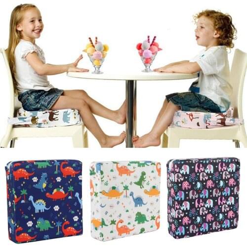 Dinosaur Elephant Pattern Baby Furnitur Booster Seat Portable Kids Dining Cushion Adjustable Mat Soft Chair Pad Removable