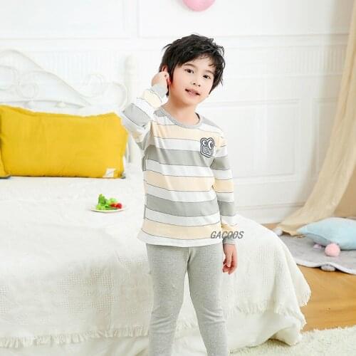 Kids Pajamas Set Boys Sleepwear 2 4 6 8 10 12 years Homewear Boys Clothes Cartoon Children sleepwear soft Panda Unicorn Pajamas