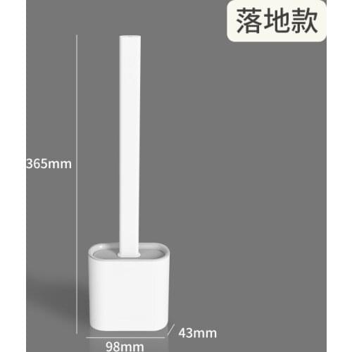 Toilet brush no dead ends silicone brush artifact bathroom household cleaning with cover wall-mounted