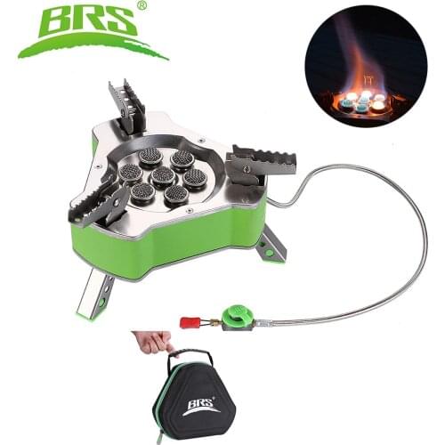 BRS-71 9800W Camping Gas Stoves Outdoor Super Power Portable Split Furnace Picnic Folding Butane Gas Burners Patio BBQ Cookware