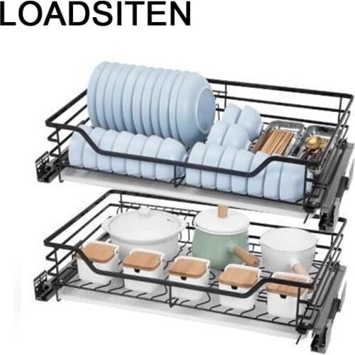 And Storage Pantry Drawer for Accessories Organizer Kuchnia Pantries Stainless Steel Cuisine Cozinha Kitchen Cabinet Basket