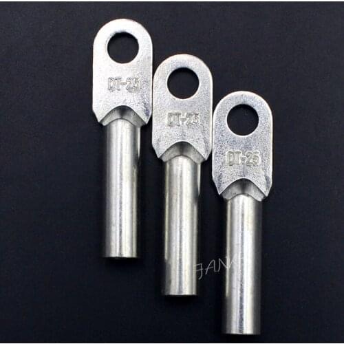 1piece DT-25 25mm2 Cable Lug Terminal Connector Copper Coated tin Tone for 8.5mm Dia Bolt Electric power fittings B type