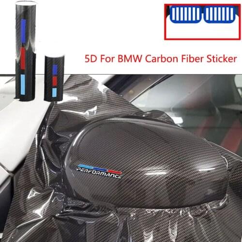 M Performance 5D High Glossy Carbon Fiber Car Sticker For BMW X1 X3 F25 X5 F15 F20 F30 F10 F11 G01 X4 G02 F26 X2 Z4 X6 E53 X7