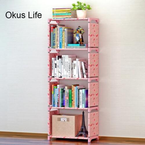 Multi Layer Simple Creative Bookshelf Storage Shelve for books Plants Sundries DIY Children Bookcase Rack for home furniture
