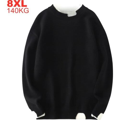 Large Size 5xl 6xl 7xl 8xl Oversized Sweater Men Jumpers Streetwear Mens Sweaters Oversized Casual Knitted Winter Mens Pullover
