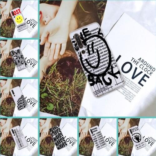 Soft For Xiaomi Mi 10 Lite Pro Youth Play Back Cover Quote Smile Cartoon Silicone For Xiaomi Mi Note 10 Lite Pro Phone Case
