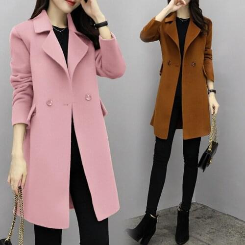New autumn and winter woolen jacket in the long paragraph Korean woolen coat double-sided it Slim women