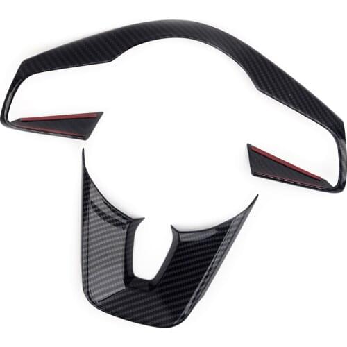 Plastic Carbon Fiber Texture Car Steering Wheel Decoration Cover Trim Frame Molding Car fit for Kia Forte K3 2019 2020