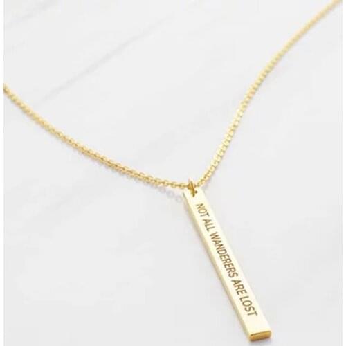 Ufine Personalized words GPS position fashion Strip pendant Necklace cooper high quality pendant necklace N2064