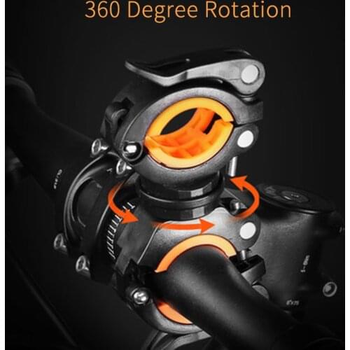 Bicycle 360 Degree Rotating Double Holder Bike Handlebar Torch Clamp Clip Flashlight Lamp Camera Stand Adapter Universal RR7090