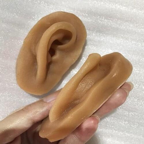 High-Quality Simulation Male Female Mannequin body Universal False Ear Photography Video Props Show Silicone Earrings D364