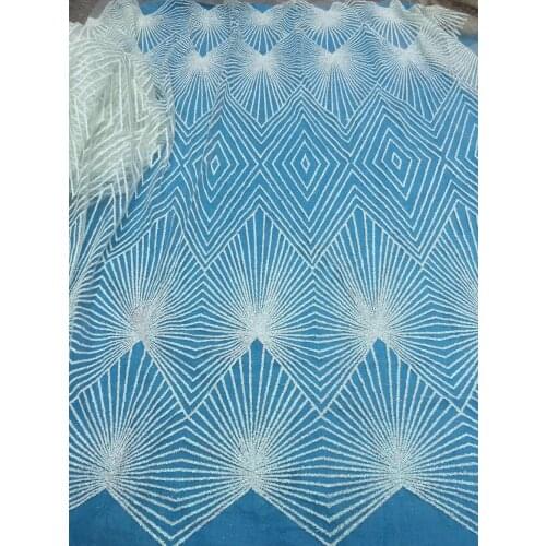High Quality glitter Net Lace fabric SYJ-4242-1 French tulle mesh Lace Fabric with glued glitter