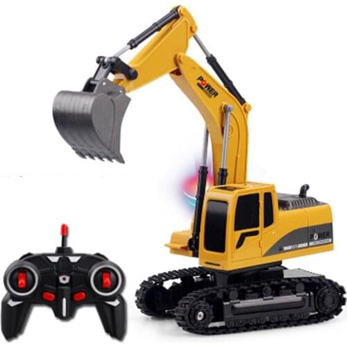 1Set Childrens RC Electric Toy 1:24 remote control excavator 25cm simulation 6CH alloy engineering vehicle toy gift for kids