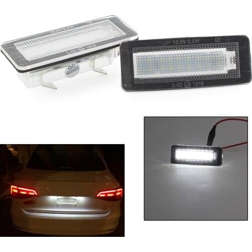 2Pcs Car LED Number License Plate Light Lamp For Smart Fortwo Coupe Convertible 450 451 W450 W451 2004-2011 2012 2013 2014 2015