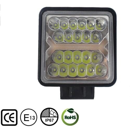 4PCS 4 Inch LED Work Light Square Shape for 4x4 Offroad Driving and Trucks Working 12V 24V 150W Trucks Amber Strobe Lamp