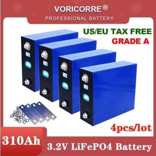 4PCS VariCore 3.2V 310Ah lifepo4 battery DIY 12V 310AH Rechargeable battery pack for Electric car RV Solar Energy storage system