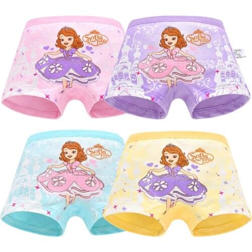 4pcs/lot 2020 New Girls Panties Children Underwear Lovely Cartoon Cotton Panties For Girls Baby Clothes