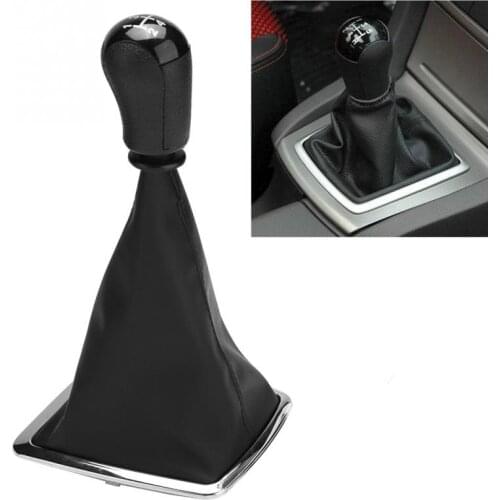 5 Speed Gear Stick Shift Knob +Gaiter Boot Cover for Ford Focus MK2 2004 2005 2006 2007 2008 Car Styling