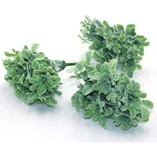 6PCS pine needles fake flower wedding home decoration DIY handmade garland gift scrapbook fake flower