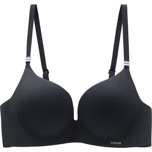 Summer Women Sexy Deep U Bras Underwear Seamless Push Up Wireless Bralette Lingerie Female Soft Comfortable Brassiere Intimates