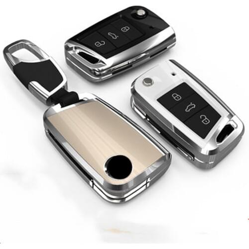 Aluminium Alloy Car Key Case For SEAT Leon Ibiza CUPTRA For Skoda Octavia Combi Key Cover Holder For VW Polo 2016 Golf 7 MK7