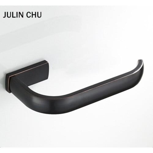 Black Toilet Paper Roll Holder Brass Bronze Brushed Wall Mounted Decorative Antique Retro Kitchen WC Tissue Paper Towel Rack