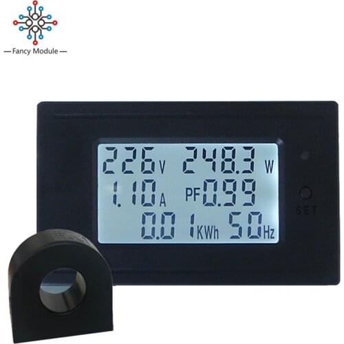 5A 10A 20A 100A AC Digital Display Voltage Current Power And Electricity Meter