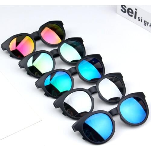 Kids Sunglasses Colorful Reflective Mirror Sunglasses Children Boy Girl Baby Uv400 Protection Eyewear Shades Street Car Driving