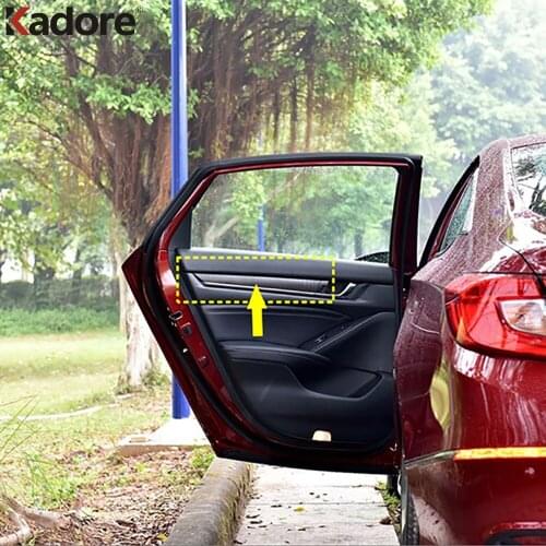 For Honda Accord 2018 2019 2020 Stainless Steel Interior Door Trim Moulding Strip Cover Trim Stickers Car Accessories
