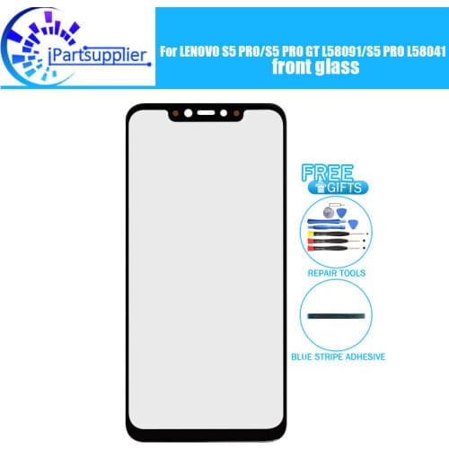 For LENOVO S5 PRO/S5 PRO GT L58091 Front Glass Screen Lens 100% New Front Touch Screen Glass Outer Lens for S5 PRO L58041+Tools