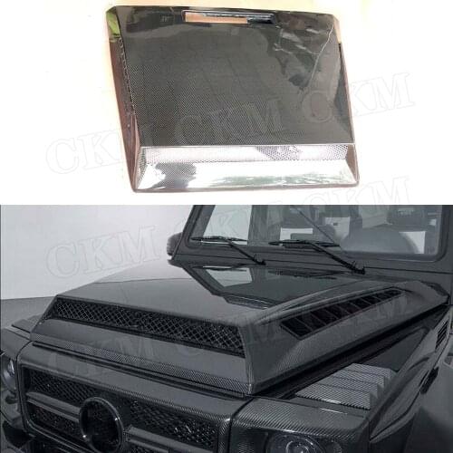 Double-sided Carbon fiber engine hood Bannet Cover Vent for Benz G-CLASS W463 G500 G550 G55 G63 AMG 2004- 2017