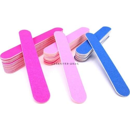 Double Side 180 Nail Polish Sanding 100Pcs Disposable Mini Wooden Nail File Buffer Strips Grinding Polishing Manicure Care Tools