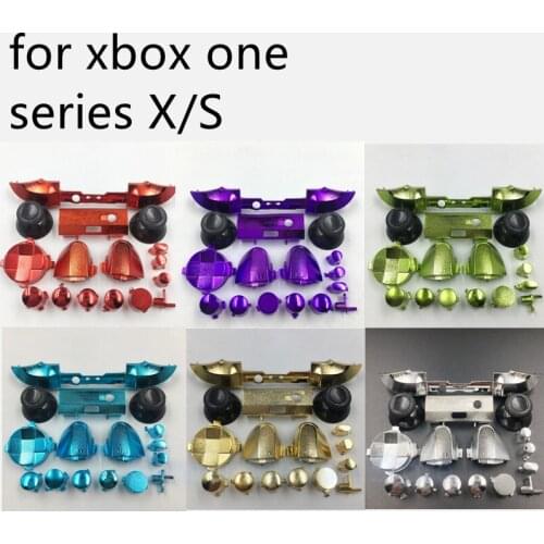 Chrome Plating Full LB RB LT RT Triggers Buttons & Front Bumpers ABXY Replacement Suitable for X box One S X Console Accessories