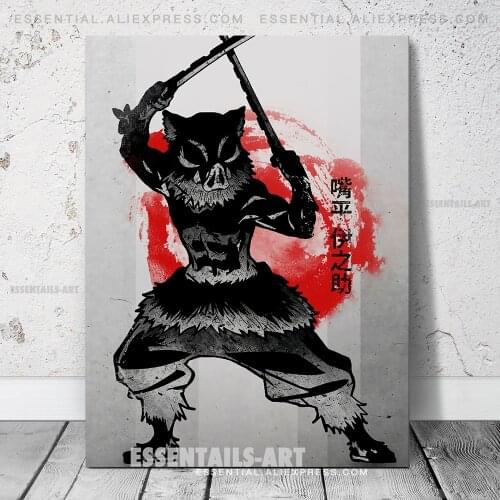 Inosuke Hashibira Demon Slayer Kimetsu No Yaiba Poster Canvas Wall Art Painting Decor Pictures Study Home Decoration Prints