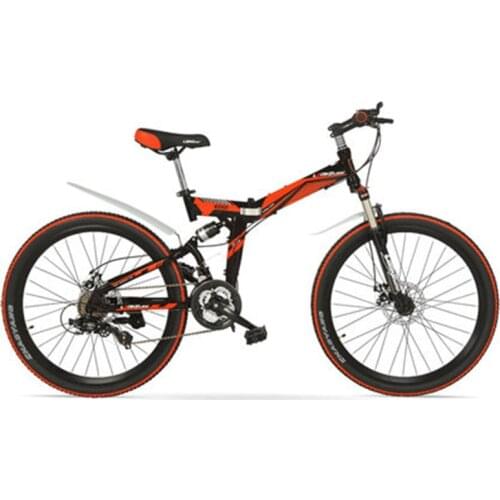 K660M Big Discount, 21 Speeds, 24/26 inches, Folding Bike, Lockable, Full Suspension, Double Disc Brake, Mountain Bike