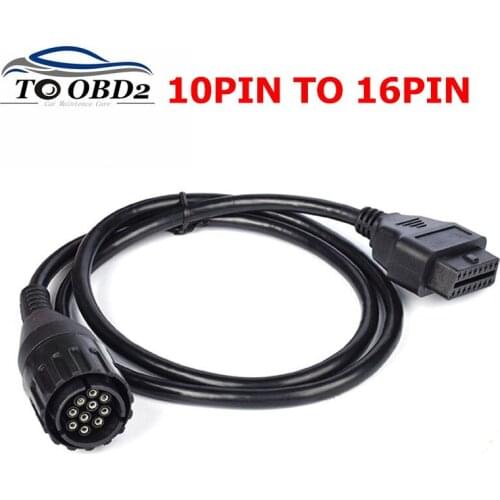 For BMW 10 Pin ICOM D Cable ICOM-D Motorcycles Motobikes Adaptor 10Pin To 16Pin OBD2 OBDII Diagnostic Cable I-COM tool cables