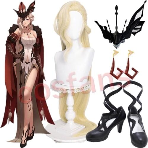 Anime Genshin Impact NPC La Signora Game Suit Elegant Dress Uniform Cosplay Costume Halloween Party Outfit For Women Accessories