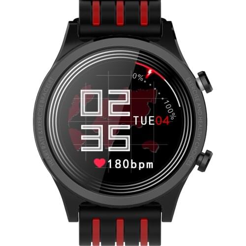 Czmy E5 Casual Fashion 1.28 Inch Smartwatch Heart Rate Blood Pressure Fitness Smart Bracelet Band Men Women Classic Watch Dial