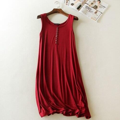 Plus size women nightwear Spring Summer new Modal cotton long nightgown night dress nighties for women Loose Casual sleepwear