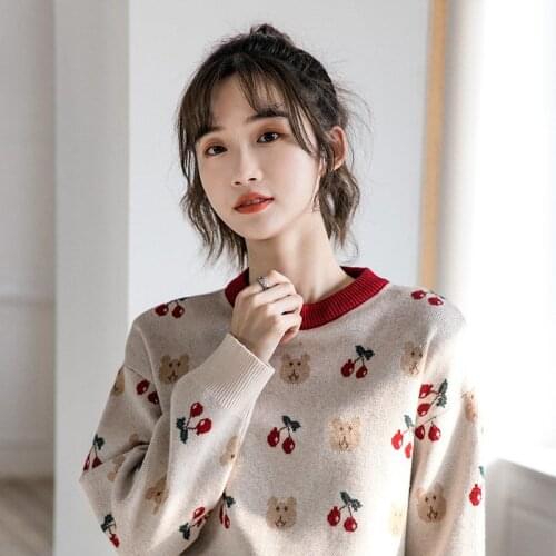 New Christmas Bear Sweater For Women In Autumn And Winter