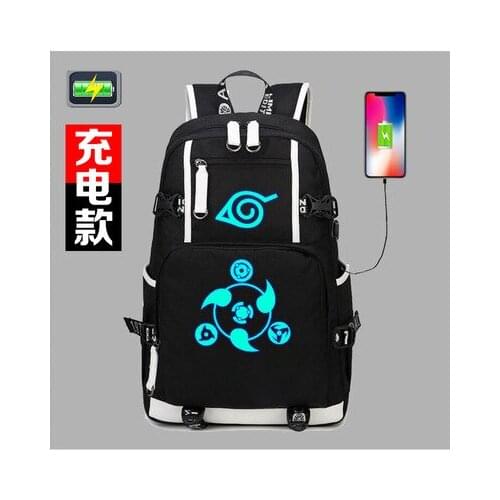 New Sasuke Itachi Sharingan Luminous Backpack Student School Shoulder Bag Satchel Laptop Rucksack Knapsack Teenager Travel