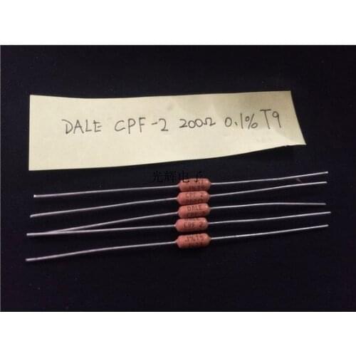Original new 100% CPF-2 2W 200R 0.1% 3.5*10MM metal film resistance parallel connection equivalent to 100R4W (Inductor)