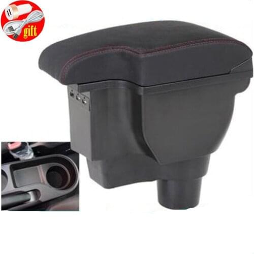 For KIA Rio 4 Rio X-Line Armrest For KIA Rio 4 car armrest box 2016 2017 2018 2019 2020 Double deck with usb car accessories