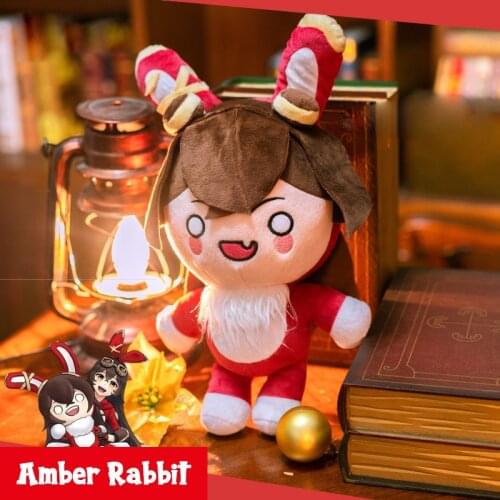 Hot Game Genshin Impact Amber Rabbit Plush Doll Baron Bunny Stuffed Toy Cosplay Props Accessories Gifts