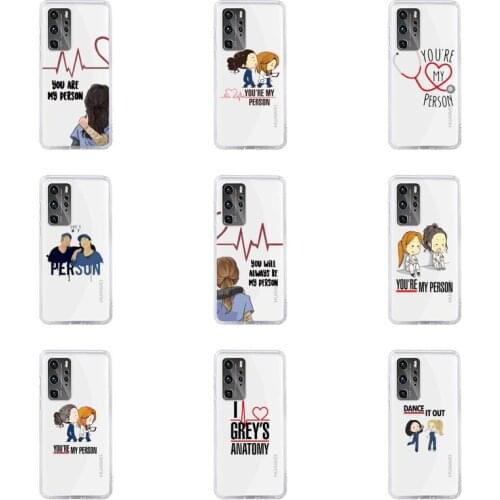 Greys Anatomy Phone Case Transparent For Huawei honor V 9 8 10 20 7 i S A C X pro lite play Soft TPU Clear Mobile bags