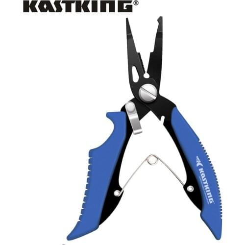 KastKing AccuSplit Split Ring Fishing Pliers Braid Cutters Fishing Line Scissors 420 Stainless Steel Comfortable Rubber Handle